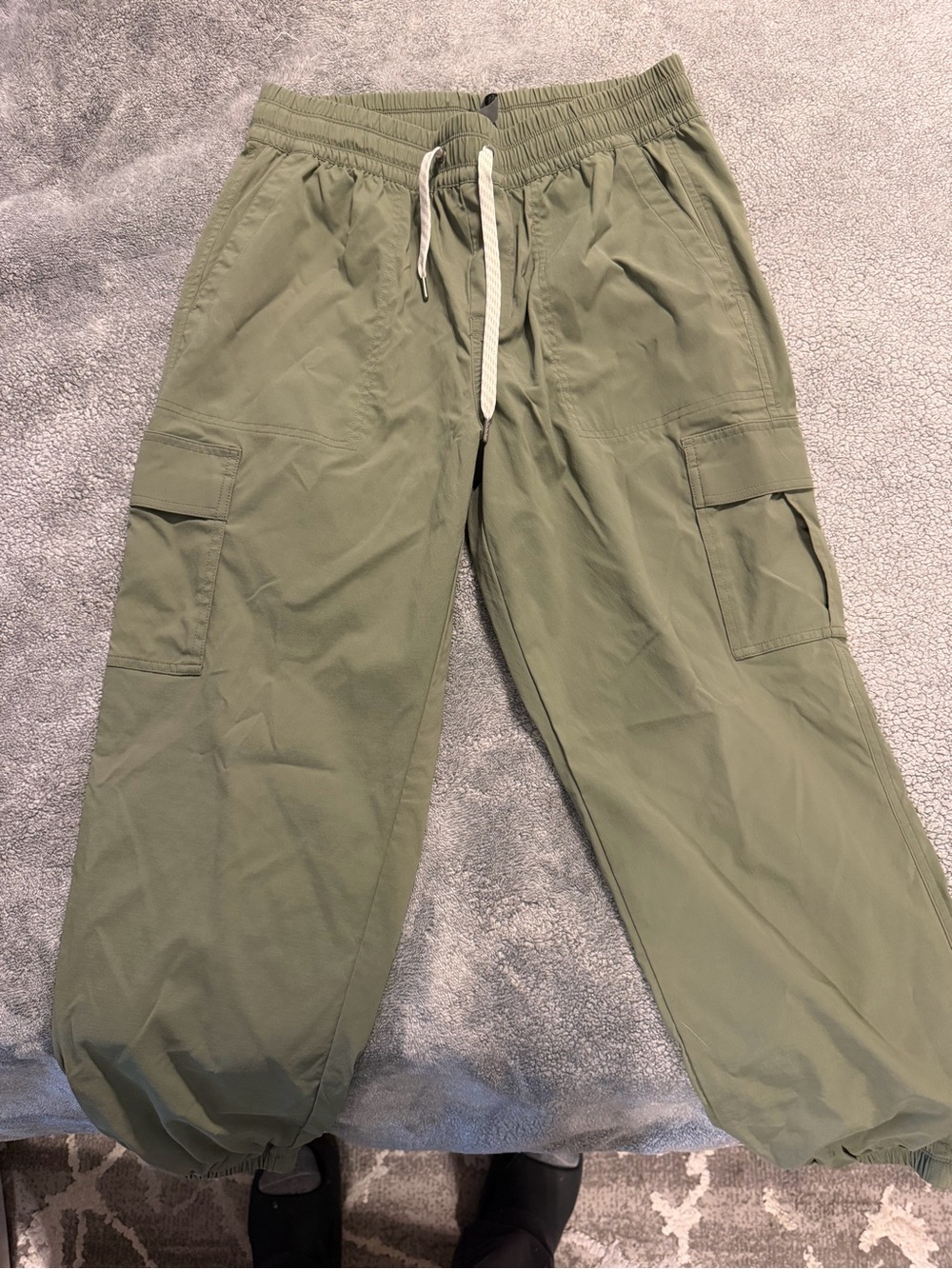 Vuori Olive Green Cropped Cargo Jumpsuit Pants